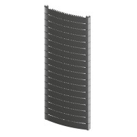 Вертикальный биметаллический радиатор Rifar Convex 500 - 22 секции Титан нижнее разнесенное подключение