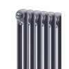 Стальной трубчатый радиатор Rifar Tubog 2180 - 4 секции Титан боковое подключение TUB 2180-04-TI